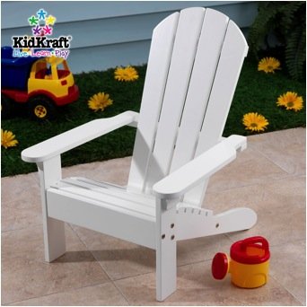 Kids Adirondack Chair - Wooden - White