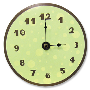 Brown/Sage Wall Clock