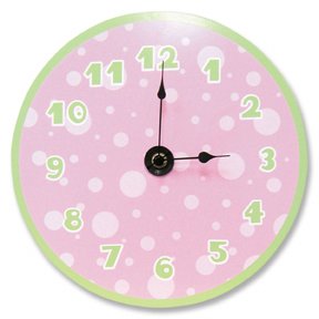 Pink/Sage Wall Clock