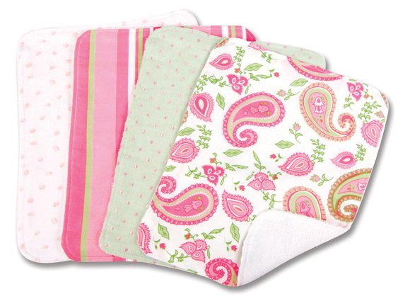 Paisley Park Bouquet Burp Cloth-4 Pack Set