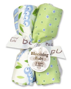 Caterpillar Blooming Bouquet Burp Cloth 4 Pack Set