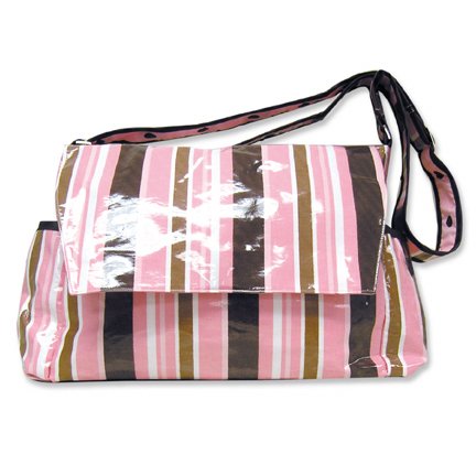 May Stripe/Dot Messenger Diaper Bag