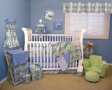 Nantucket Blue 4-Piece Crib Set