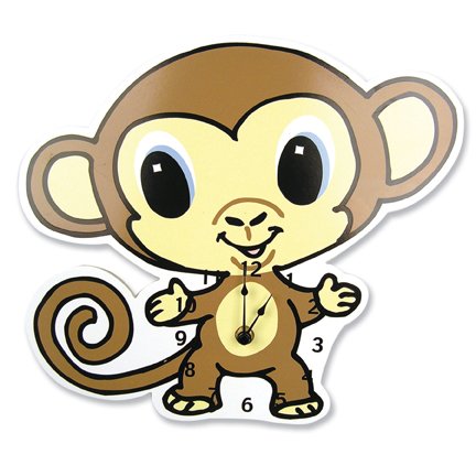 Chibi Monkey Wall Clock