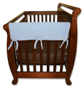 Blue Fleece 27" Crib Rail Cover