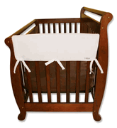 White Fleece 27" Crib Rail Cover