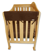 Brown Fleece Crib Rail Cover