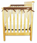 Brown Fleece 27" Narrow Crib Cover