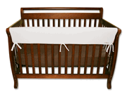 White Fleece 51" Crib Rail Cover