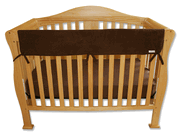 Brown Fleece 51" Crib Rail Cover