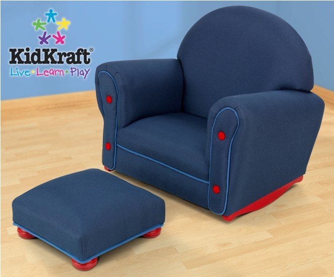 Denim Rocker with Ottoman