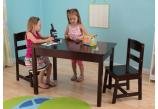 Rectangle Table and 2 Chair Set- Espresso