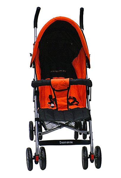 Lightweight Aluminum Reclining Stroller, Orange