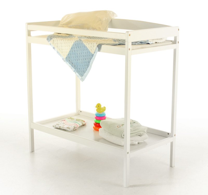 Classic Changing Table - White - Saftey Rail