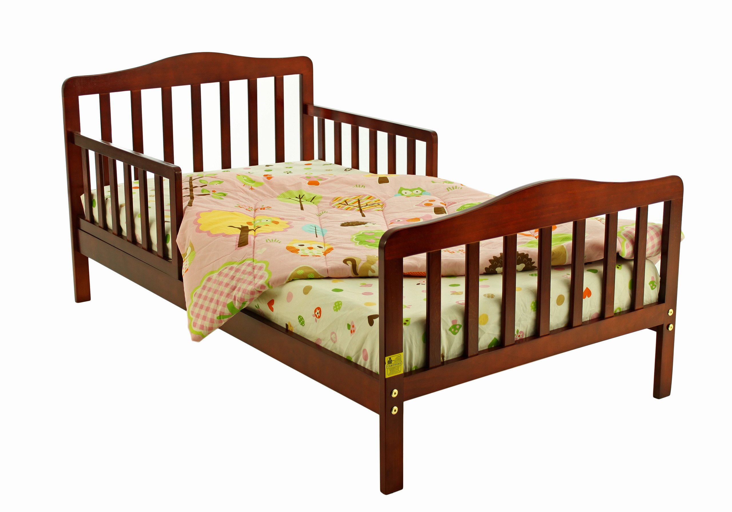 Contemporary Toddler Bed, Cherry