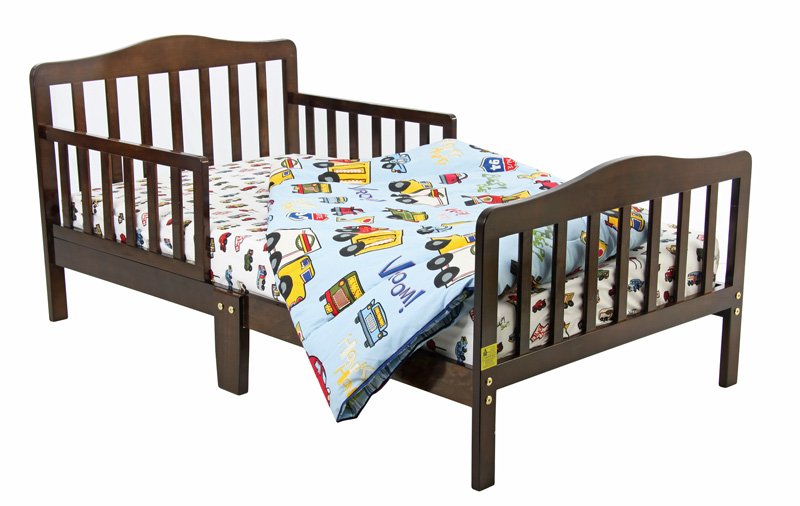 Contemporary Toddler Bed, Espresso