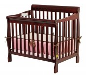 Aden 3 in 1 Mini Crib - Converts to Twin Bed - Cherry