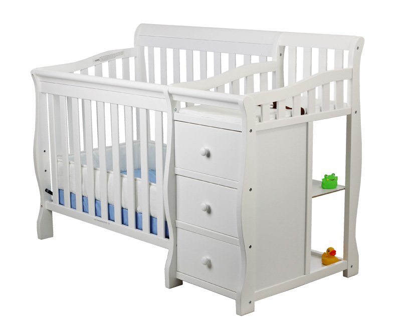 Jayden, 2 in 1 Portable Crib with Changing Table, White