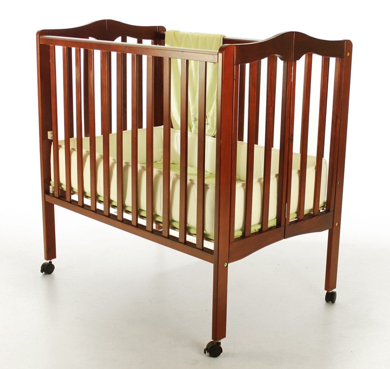 Solid Pine 2 in1 Lightweight, Folding Portable Crib