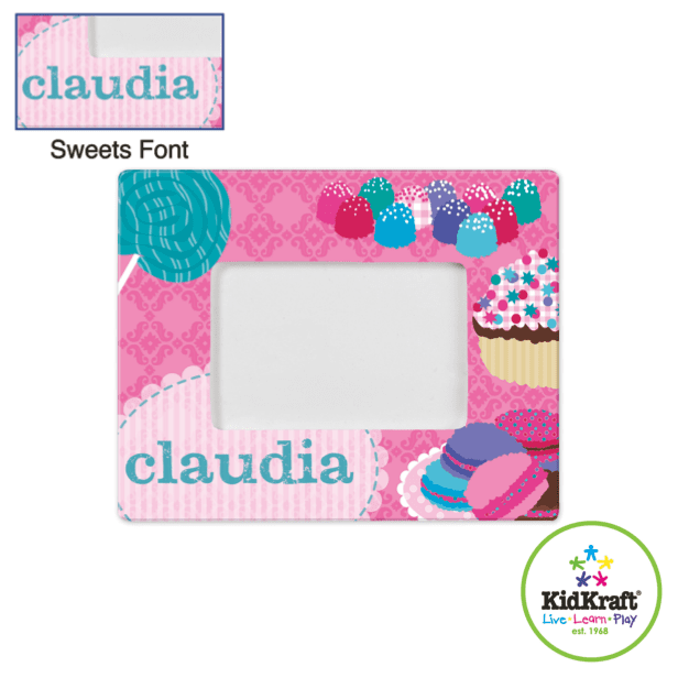 Kids Frame - Sweets Theme - Personalized - Holds 4"x 6"