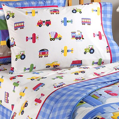 Trains Planes & Trucks Twin Sheet Set