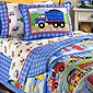 Trains Planes & Trucks Twin Comforter-Sham Combo