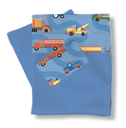 Boys Like Trucks Twin Sheet Set