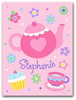 Tea Party Personalized Canvas Art