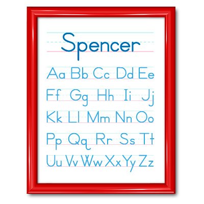 Alphabet Large Red Gloss Perssonalize Print