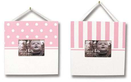 Pink Dot and Stripe Frame Set