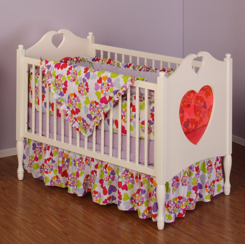 French Colonial 2 in 1 Crib - Heart Throb Collection