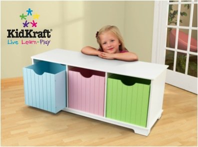 Nantucket Pastel Storage Bench Toy Chest