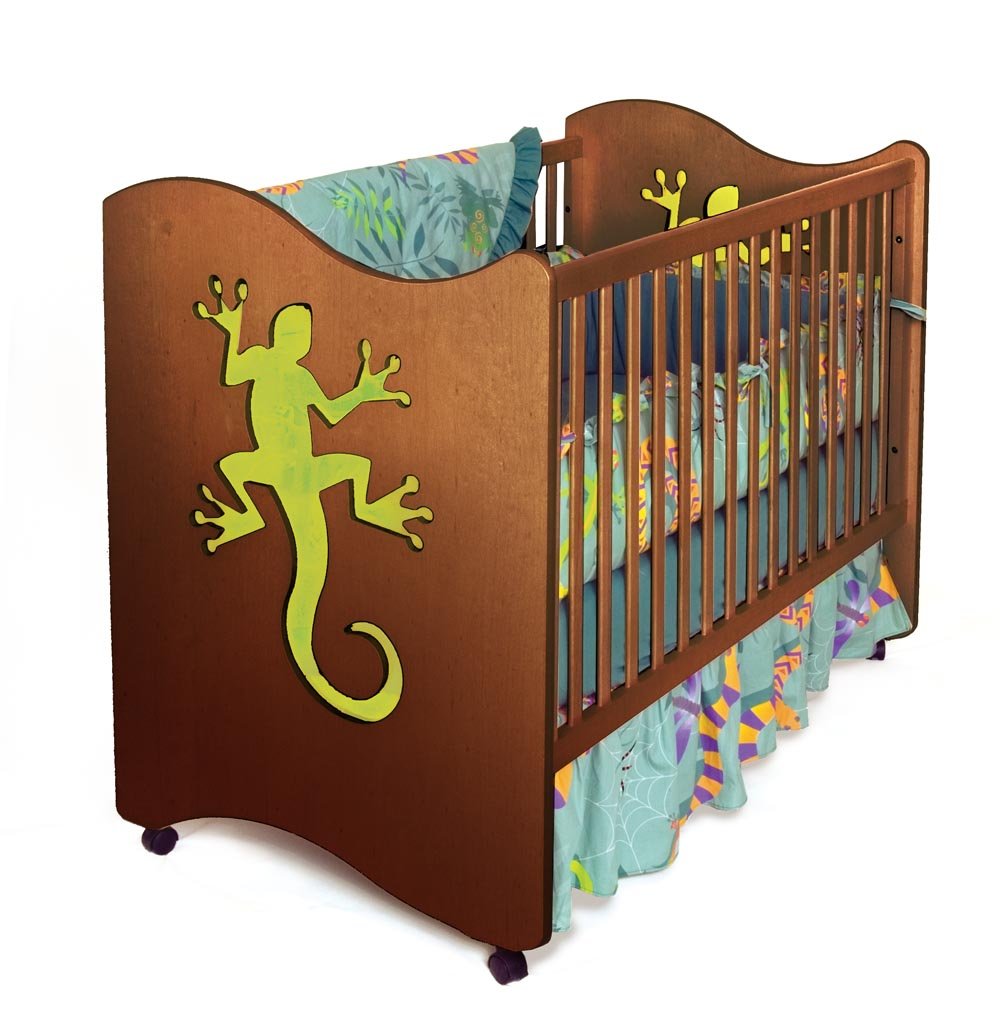 Little Lizard Chocolate 2-in1 Hardwood Crib