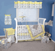 Monaco 4 Piece Crib Set-Monaco Bedding Collection - Starbust Print