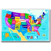 United States Map Placemat