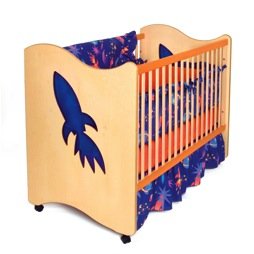 Contemporary 2 in 1 Crib - Star Rocket Collection