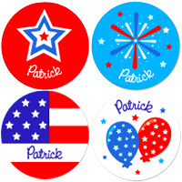 July 4th Celebration Personalized Stickers