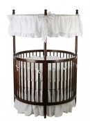 Posh Espresso Round Crib