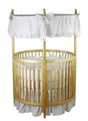 Posh Round Crib, Natural