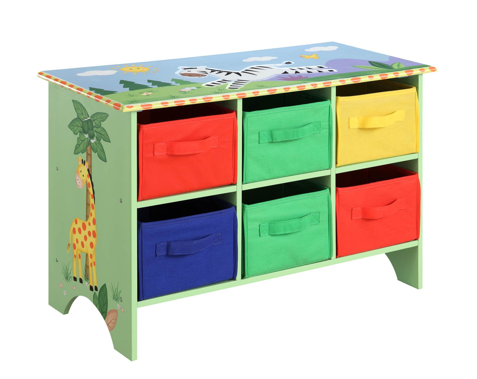 Sunny Safari Storage Cubby Base Set - Sunny Safari Theme - Teamson Kids