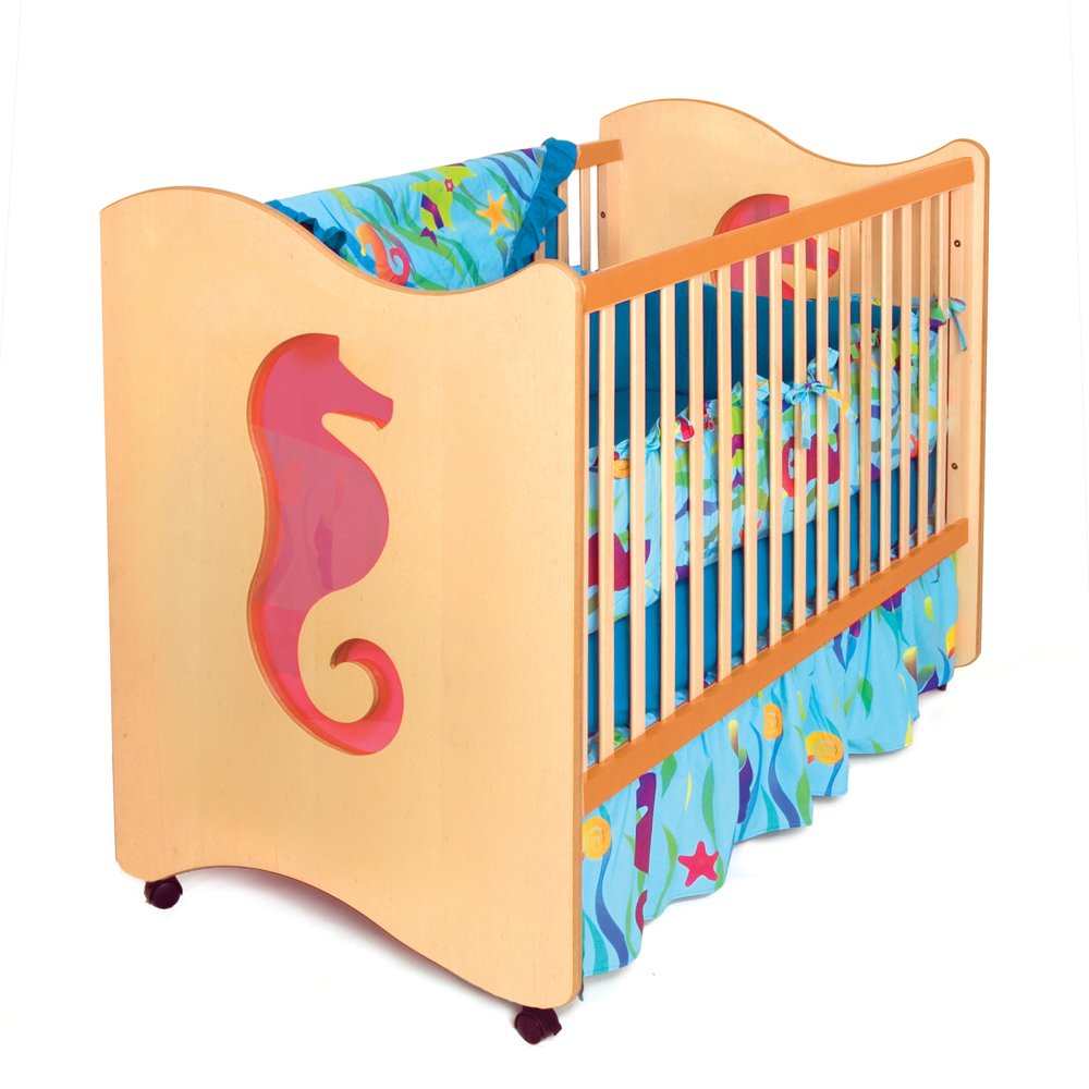 Wood Seahorse Contemporary 2-in-1 Crib