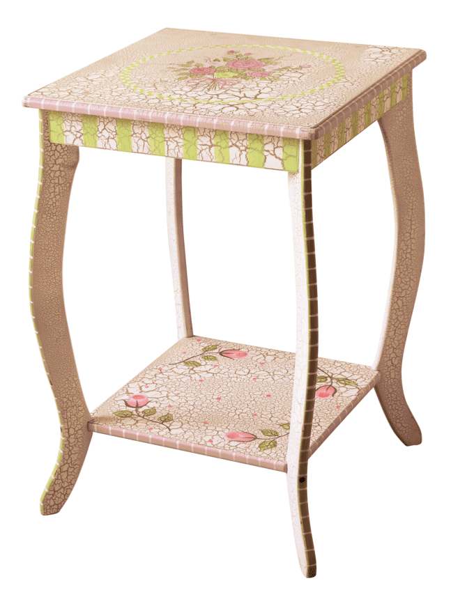 End Table - Crackled Rose Finish -Teamson Kids