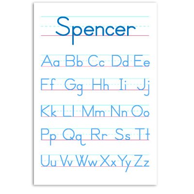 Alphabet Personalized Unframed Art Print