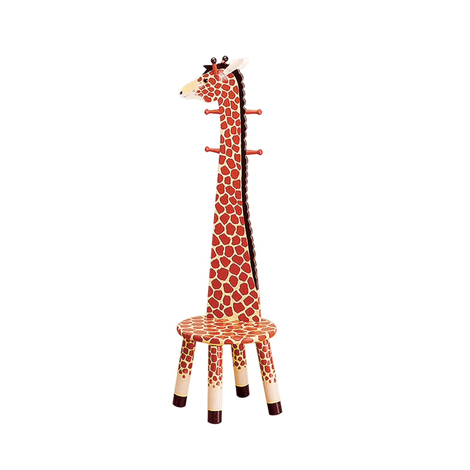 Children's Giraffe Stool and Coat Rack