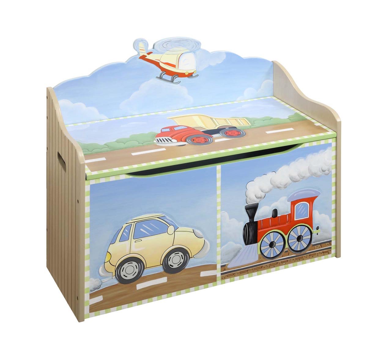 Transportation Toy Chest with Bench Seat