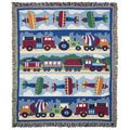 Trains Planes & Trucks Woven Throw