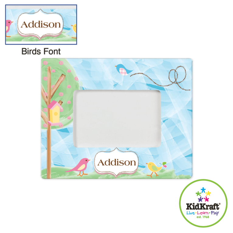 Kids Picture Frame - Birds Theme - Personalized