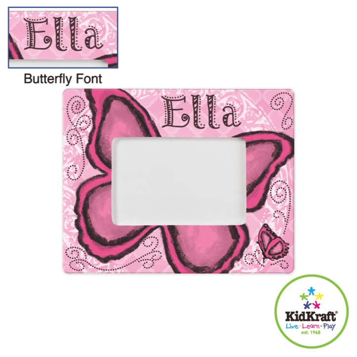 Girl's Pictture Frame - Butterfly Theme - Personalized - 10" x 8"