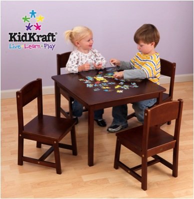 Farmhouse Table and Chair Set in Pecan