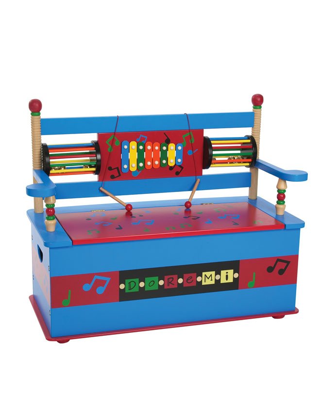 Musical Bench Seat with Storage Toy Chest